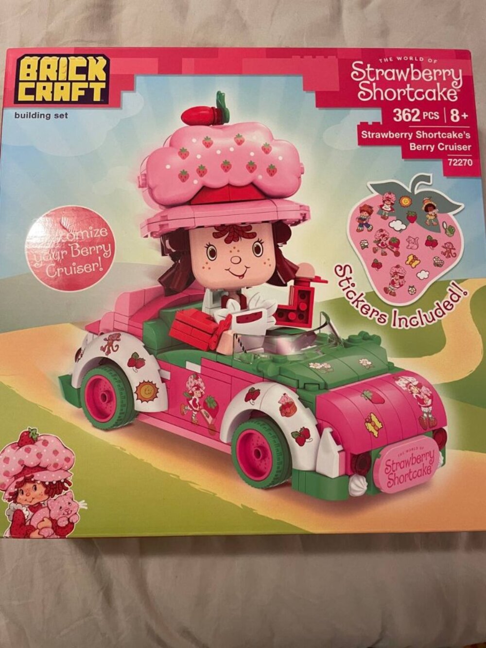 NWT BRICK CRAFT Strawberry Shortcake Berry Cruiser Building Set - Kidcore Fun!